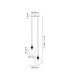Placid 20cm 2 Light Pendant E14 15cm Round Glass Shades Brass Clear & Satin Black-2