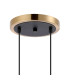 Placid 20cm 2 Light Pendant E14 15cm Round Crackled Glass Shades Brass Clear & Satin Black-5