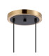 Placid 20cm 2 Light Pendant E14 15cm Round Textured Diamond Pattern Glass Shades Brass Clear & Satin Black-5