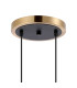 Placid 20cm 2 Light Pendant E14 15cm Round White & Grey Marble Effect Glass Shades Brass & Satin Black Framework-5