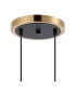 Placid 20cm 2 Light Pendant E14 15cm Round Glass Shades Brass Opal & Satin Black-5
