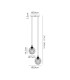 Placid 20cm 2 Light Pendant E14 15cm Round Segment Glass Shades Brass Amber Plated & Satin Black-2