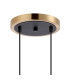 Placid 20cm 2 Light Pendant E14 15cm Round Segment Glass Shades Brass Amber Plated & Satin Black-5