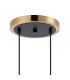 Placid 20cm 2 Light Pendant E14 15cm Round Segment Glass Shades Brass Smoke Plated & Satin Black-5
