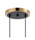 Placid 20cm 2 Light Pendant E14 15cm Round Speckled Glass Shades Brass White & Satin Black-5