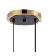 Placid 20cm 2 Light Pendant E14 15cm Round Double Textured Smooth / Ribbed Glass Shades Brass Smoke Plated & Satin Black-5
