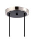 Placid 20cm 2 Light Pendant E14 15cm Round Glass Shades Satin Nickel Clear & Satin Black-5