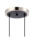 Placid 20cm 2 Light Pendant E14 15cm Round Crackled Glass Shades Satin Nickel Clear & Satin Black-5