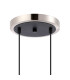 Placid 20cm 2 Light Pendant E14 15cm Round Textured Crumple Glass Shades Satin Nickel Clear & Satin Black-5
