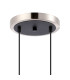 Placid 20cm 2 Light Pendant E14 15cm Round Textured Diamond Pattern Glass Shades Satin Nickel Clear & Satin Black-5