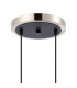Placid 20cm 2 Light Pendant E14 15cm Round Dimpled Glass Shades Satin Nickel Clear & Satin Black-5