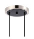 Placid 20cm 2 Light Pendant E14 15cm Round White & Grey Marble Effect Glass Shades Satin Nickel & Satin Black Framework-5