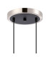 Placid 20cm 2 Light Pendant E14 15cm Round Textured Melting Glass Shades Satin Nickel Clear & Satin Black-5