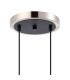 Placid 20cm 2 Light Pendant E14 15cm Round Glass Shades Satin Nickel Opal & Satin Black-5