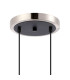 Placid 20cm 2 Light Pendant E14 15cm Round Ribbed Glass Shades Satin Nickel Clear & Satin Black-5