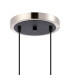 Placid 20cm 2 Light Pendant E14 15cm Round Segment Glass Shades Satin Nickel Amber Plated & Satin Black-5
