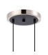 Placid 20cm 2 Light Pendant E14 15cm Round Segment Glass Shades Satin Nickel Smoke Plated & Satin Black-5