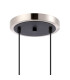 Placid 20cm 2 Light Pendant E14 15cm Round Speckled Glass Shades Satin Nickel White & Satin Black-5