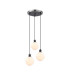 Placid 38cm Round Pendant 3x E14 15cm Round White & Grey Marble Effect Glass Shade Satin Nickel & Satin Black Framework-1