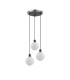 Placid 38cm Round Pendant 3x E14 15cm Round White & Grey Marble Effect Glass Shade Satin Nickel & Satin Black Framework-3