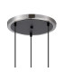 Placid 38cm Round Pendant 3x E14 15cm Round White & Grey Marble Effect Glass Shade Satin Nickel & Satin Black Framework-4