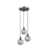 Placid 38cm Round Pendant 3 Light E14 15cm Round Segment Glass Shade Satin Nickel Smoke Plated & Satin Black-1