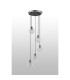 Placid 48cm Round Pendant 5 Light E14 15cm Round Textured Diamond Pattern Glass Shade Satin Nickel Clear & Satin Black-8
