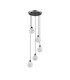 Placid 48cm Round Pendant 5x E14 15cm Round White & Grey Marble Effect Glass Shade Satin Nickel & Satin Black Framework-4