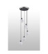 Placid 48cm Round Pendant 5x E14 15cm Round White & Grey Marble Effect Glass Shade Satin Nickel & Satin Black Framework-8