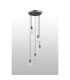 Placid 48cm Round Pendant 5 Light E14 15cm Round Segment Glass Shade Satin Nickel Clear & Satin Black-7