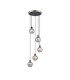 Placid 48cm Round Pendant 5 Light E14 15cm Round Segment Glass Shade Satin Nickel Smoke Plated & Satin Black-1