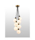 Placid 45cm Round Cluster Pendant 7x E14 15cm Round White & Grey Marble Effect Glass Shade Brass & Satin Black Framework-3
