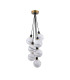 Placid 45cm Round Cluster Pendant 7x E14 15cm Round White & Grey Marble Effect Glass Shade Brass & Satin Black Framework-4