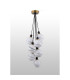 Placid 45cm Round Cluster Pendant 7x E14 15cm Round White & Grey Marble Effect Glass Shade Brass & Satin Black Framework-7