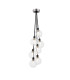Placid 45cm Round Cluster Pendant 7 Light E14 15cm Round Glass Shade Satin Nickel Clear & Satin Black-1