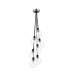 Placid 45cm Round Cluster Pendant 7 Light E14 15cm Round Glass Shade Satin Nickel Clear & Satin Black-4