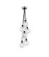 Placid 45cm Round Cluster Pendant 7x E14 15cm Round Textured Diamond Pattern Glass Shade Satin Nickel Satin Black-4