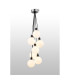 Placid 45cm Round Cluster Pendant 7 Light E14 15cm Round Glass Shade Satin Nickel Opal & Satin Black-3