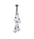 Placid 45cm Round Cluster Pendant 7 Light E14 15cm Round Glass Shade Satin Nickel Opal & Satin Black-4