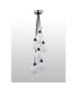 Placid 45cm Round Cluster Pendant 7 Light E14 15cm Round Glass Shade Satin Nickel Opal & Satin Black-7