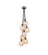 Placid 45cm Round Cluster Pendant 7 Light E14 15cm Round Segment Glass Shade Satin Nickel Amber Plated & Satin Black-1