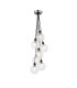 Placid 45cm Round Cluster Pendant 7 Light E14 15cm Round Segment Glass Shade Satin Nickel Clear & Satin Black-1
