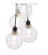 Placid 45cm Round Cluster Pendant 7 Light E14 15cm Round Segment Glass Shade Satin Nickel Clear & Satin Black-6
