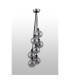 Placid 45cm Round Cluster Pendant 7 Light E14 15cm Round Segment Glass Shade Satin Nickel Smoke Plated & Satin Black-7
