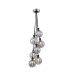 Placid 45cm Round Cluster Pendant 7 Light E14 15cm Round Glass Shade Satin Nickel Smoke Plated & Satin Black-1
