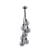 Placid 45cm Round Cluster Pendant 7 Light E14 15cm Round Glass Shade Satin Nickel Smoke Plated & Satin Black-4
