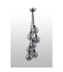 Placid 45cm Round Cluster Pendant 7 Light E14 15cm Round Glass Shade Satin Nickel Smoke Plated & Satin Black-7