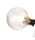 Placid 53cm Semi Ceiling 3 Light E14 15cm Round Textured Melting Glass Shade Brass Clear & Satin Black-6