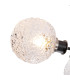 Placid 53cm Semi Ceiling 3 Light E14 15cm Round Textured Crumple Glass Shade Satin Nickel Clear & Satin Black-6