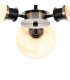 Placid 53cm Semi Ceiling 3x E14 15cm Round White & Grey Marble Effect Glass Shade Satin Nickel & Satin Black Framework-7